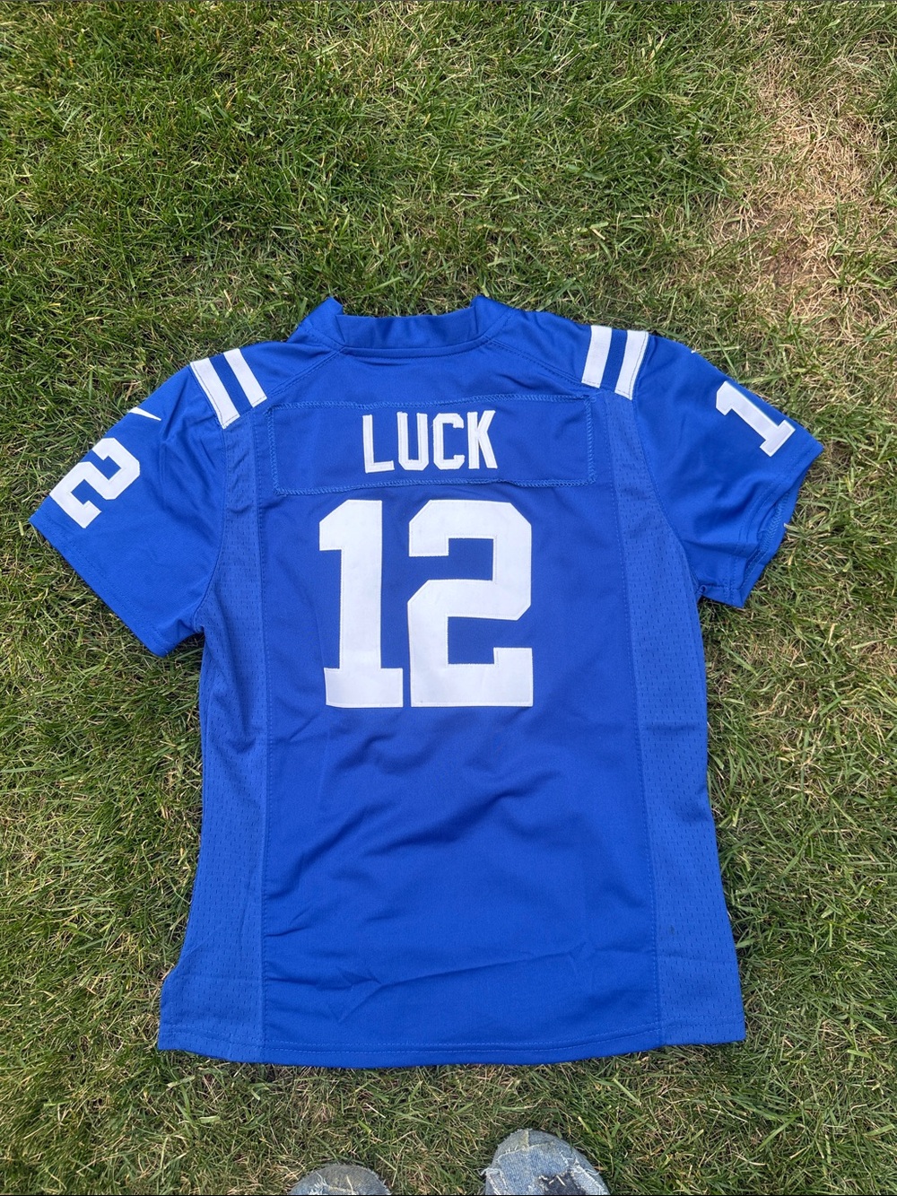 Nike Youth Blue Luck #12 Jersey